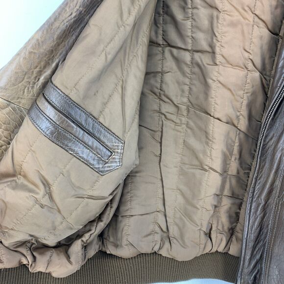 Vtg Adam Spencer Mens 44R Leather Flight Pilot Bomber Jacket Distressed Grunge - Picture 6 of 10